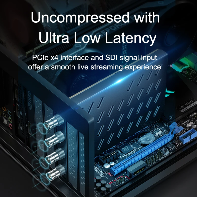 Imagem -05 - Acasis Interno 4-channel Sdi Pcie Placa de Captura de Vídeo 1080p 60fps Dispositivo de Captura para Dslr Portátil Desktop Tablet Monitor Vmix Obs