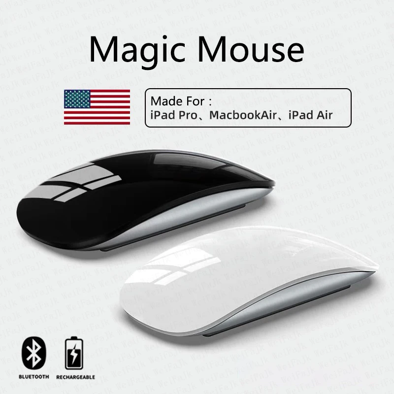 For Apple Original Wireless Bluetooth Magic Mouse Macbook Pro Air Mini Laptop Tablet PC iPad Gaming Ergonomico Slim Touch Mouse