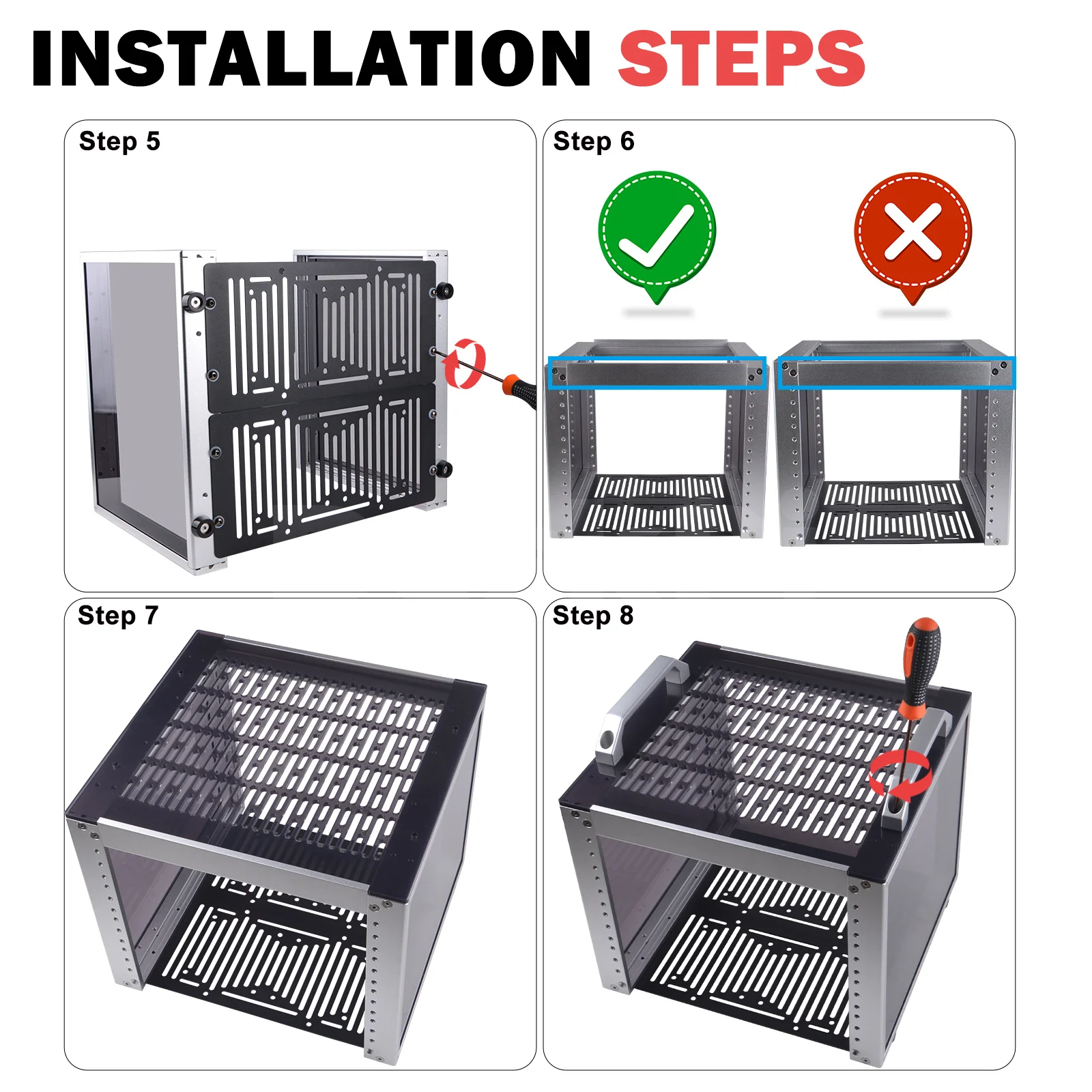 DeskPi RackMate T0-Plus Rak Server, Kabinet Server 4U 10-inci untuk Jaringan, Server, Peralatan Audio dan Video