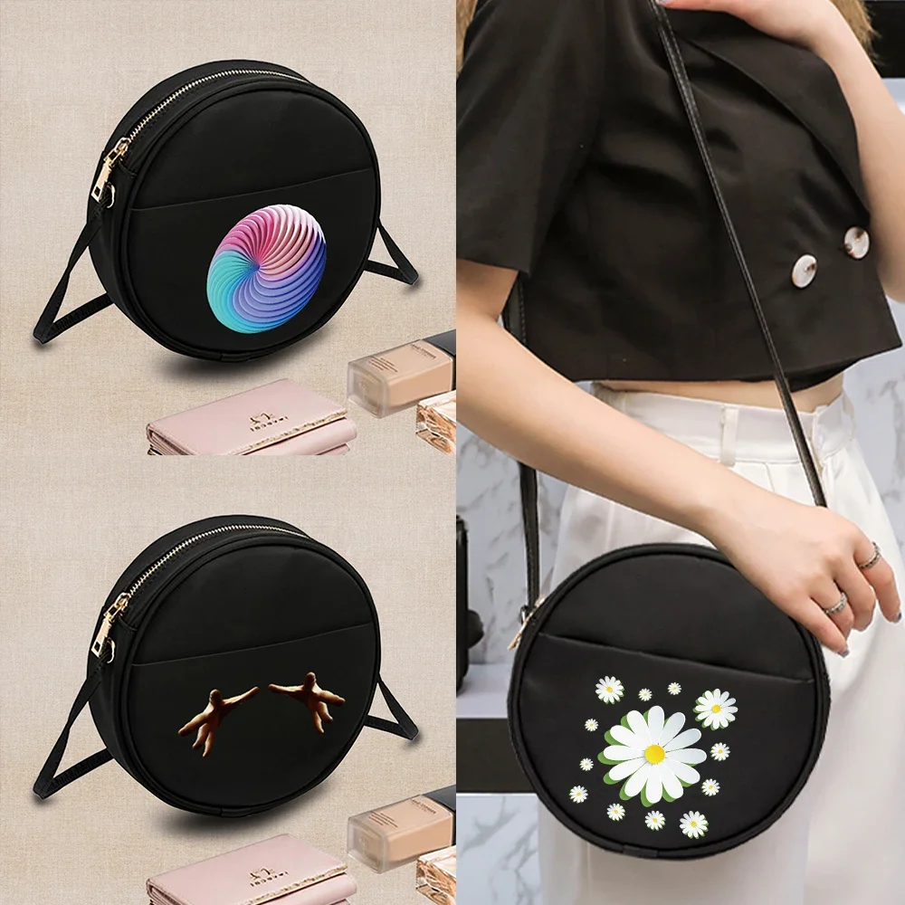 Small Round Bag Ladies Shoulder Bag Crossbody Bag Women\'s Fashion 3D Print Casual HandBag 2022 New Harajuku Style