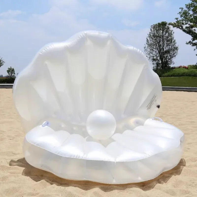 Shell Floating Water Inflatable Scallop Floating Bed Swimming Ring Adult Floating Mat