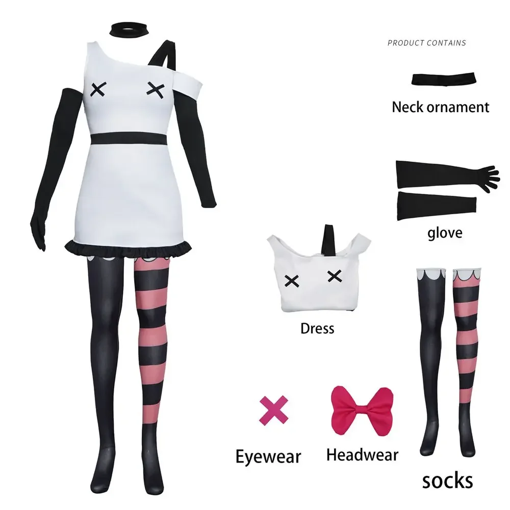 Hazzbin Movie Hotel Vaggie Costume Cosplay donna ragazze vestito accessori per bambini vestiti per adulti per la festa di carnevale di Halloween