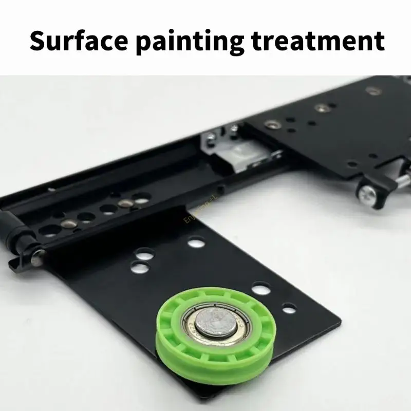 Wardrobe Side Mount Slide Track Concealed Pocket Panel Slide Assembly, Steel Side-Mount Track Components for Cabinet and