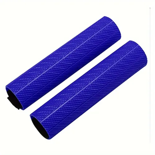 Imagen 2 del producto Protector de horquilla delantera para motocicleta, 2 uds., envolturas protectoras, cubierta de almohadilla para moto de cross, naranja/negro/rojo/azul oscuro