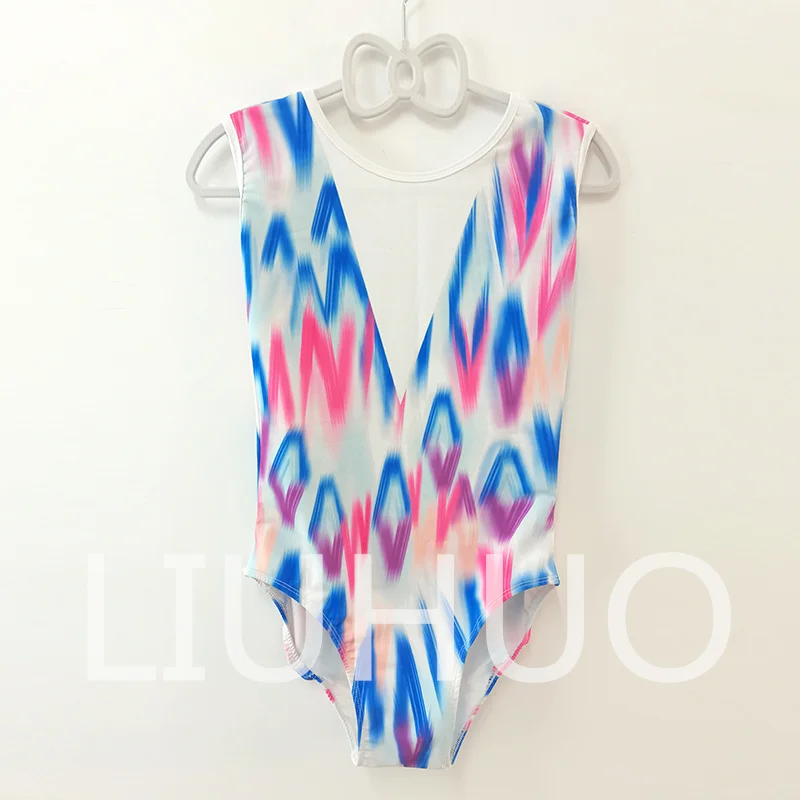 

Гимнастический костюм для соревнований, красочный, для девочек, профессиональный, для выступлений, BD9731