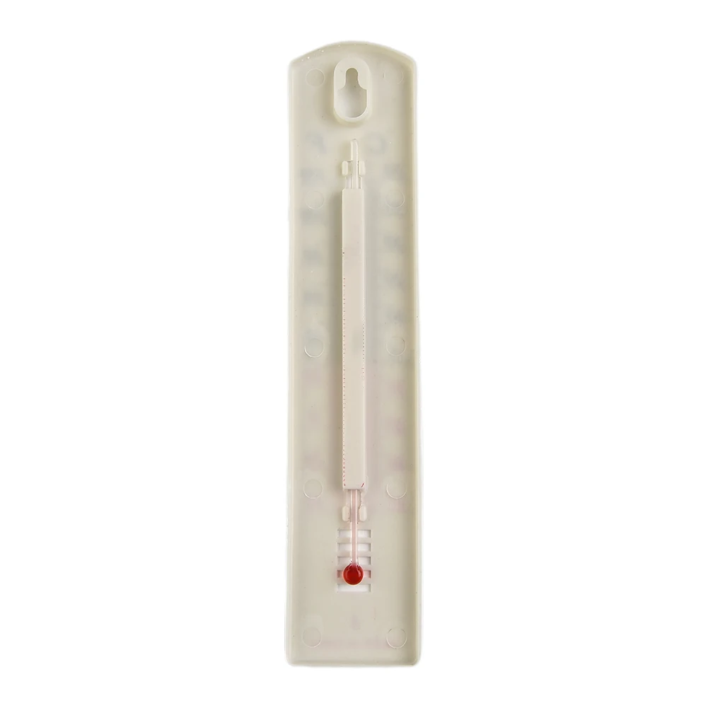 Measure Thermometer 195*35mm Dual Temperature Readings Easy To Install Plastic White Kitchen Balcony Practical