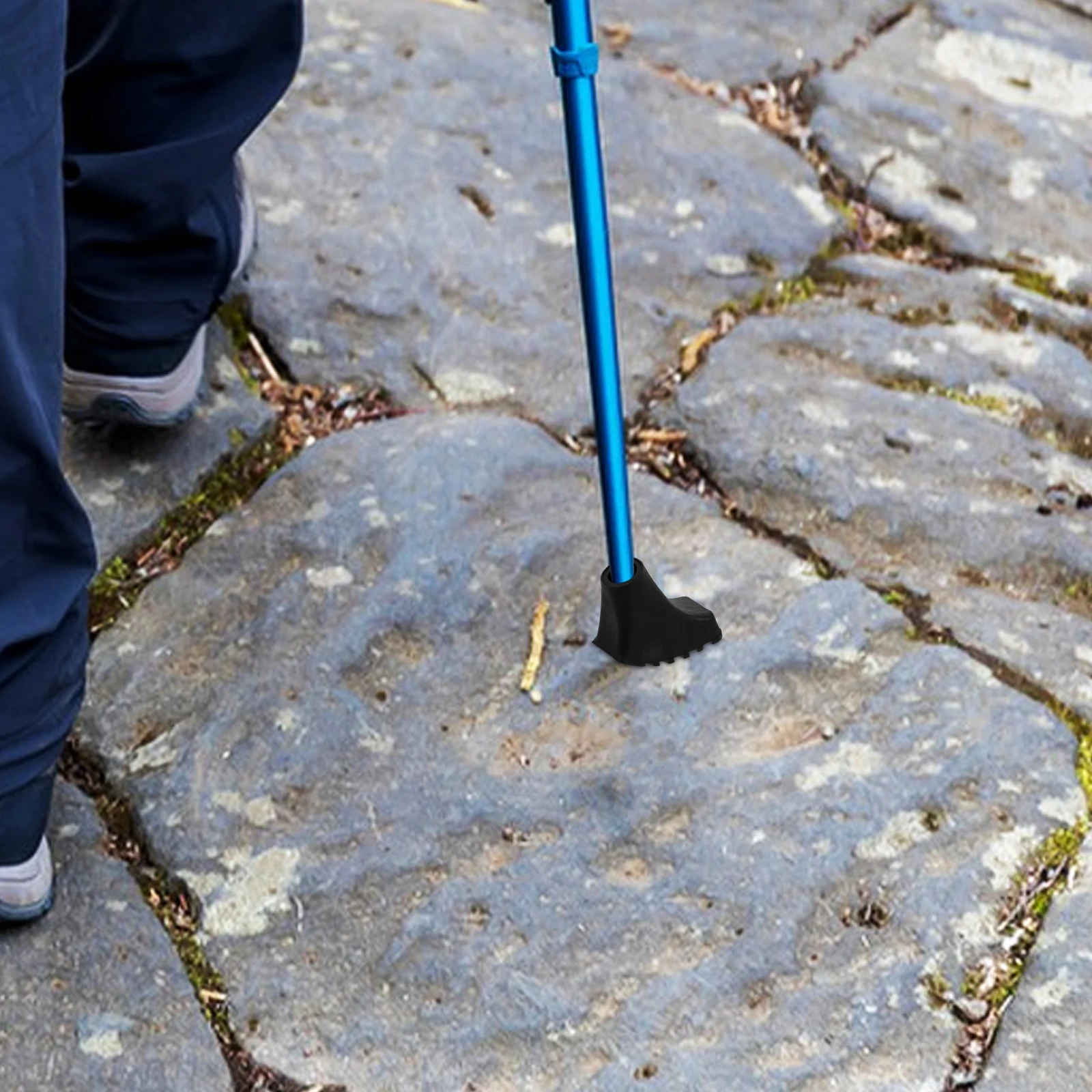 

8pcs Hiking Pole Tips Nonslip Trekking Cane End Protectors Replacement Boots For Walking Stick Mud Snow Support Camp Hike