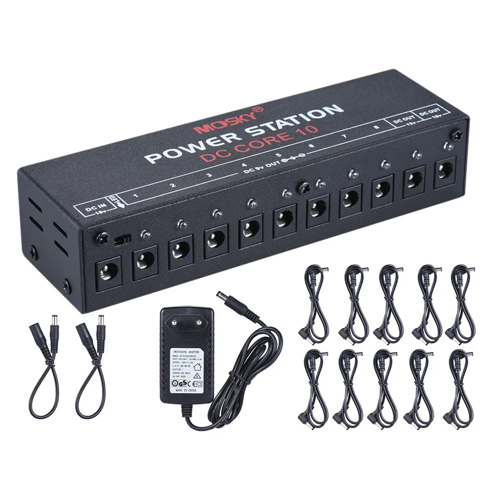 Guitar Board Power Supply 10 Isolated Outputs Board Power Supply For Effects Pedals Power Adapter New Practical