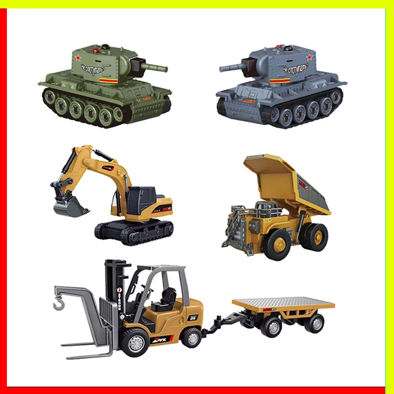 New Ask Nanfeng 1:64 Full Scale Mini Excavator Tipping Bucket Car Remote Control Construction Vehicle Mini Forklift Holiday Gift