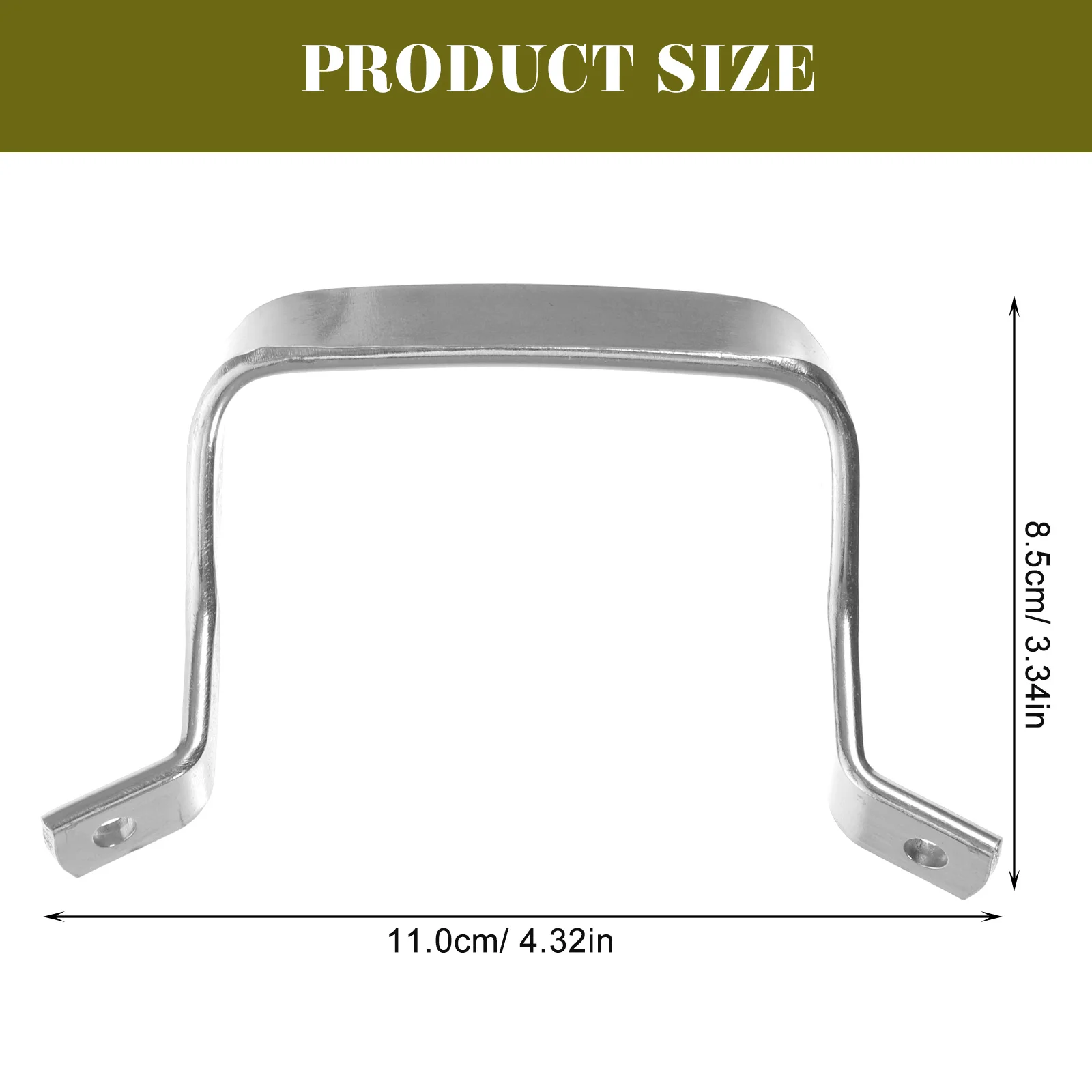 1 Set Stainless Steel Flat Strip Steam Pot Side Handle Replacement Wok Handle Boiler Side Grip Cookware Parts Pot Lid Lifters