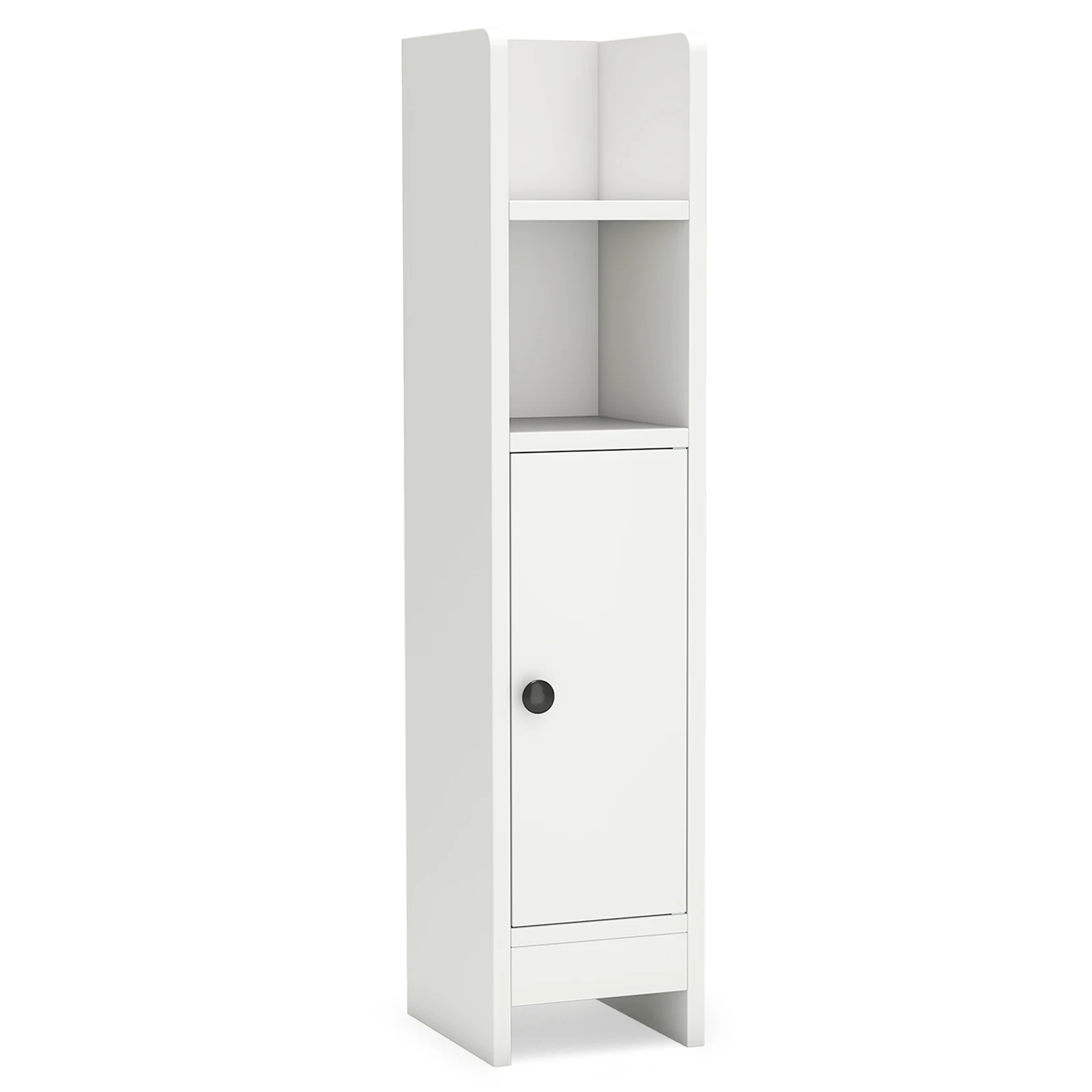 

Bathroom Storage Cabinet w/ Adjustable Shelf 1 Door & 2 Open Shelves Living Room
