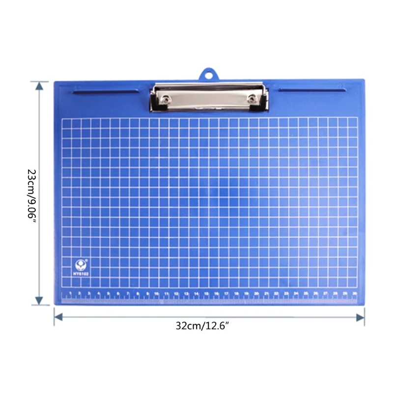 Horizontales Schoßbrett, Kunststoff-Klemmbrett mit Metallklammer zum Zeichnen D5QC