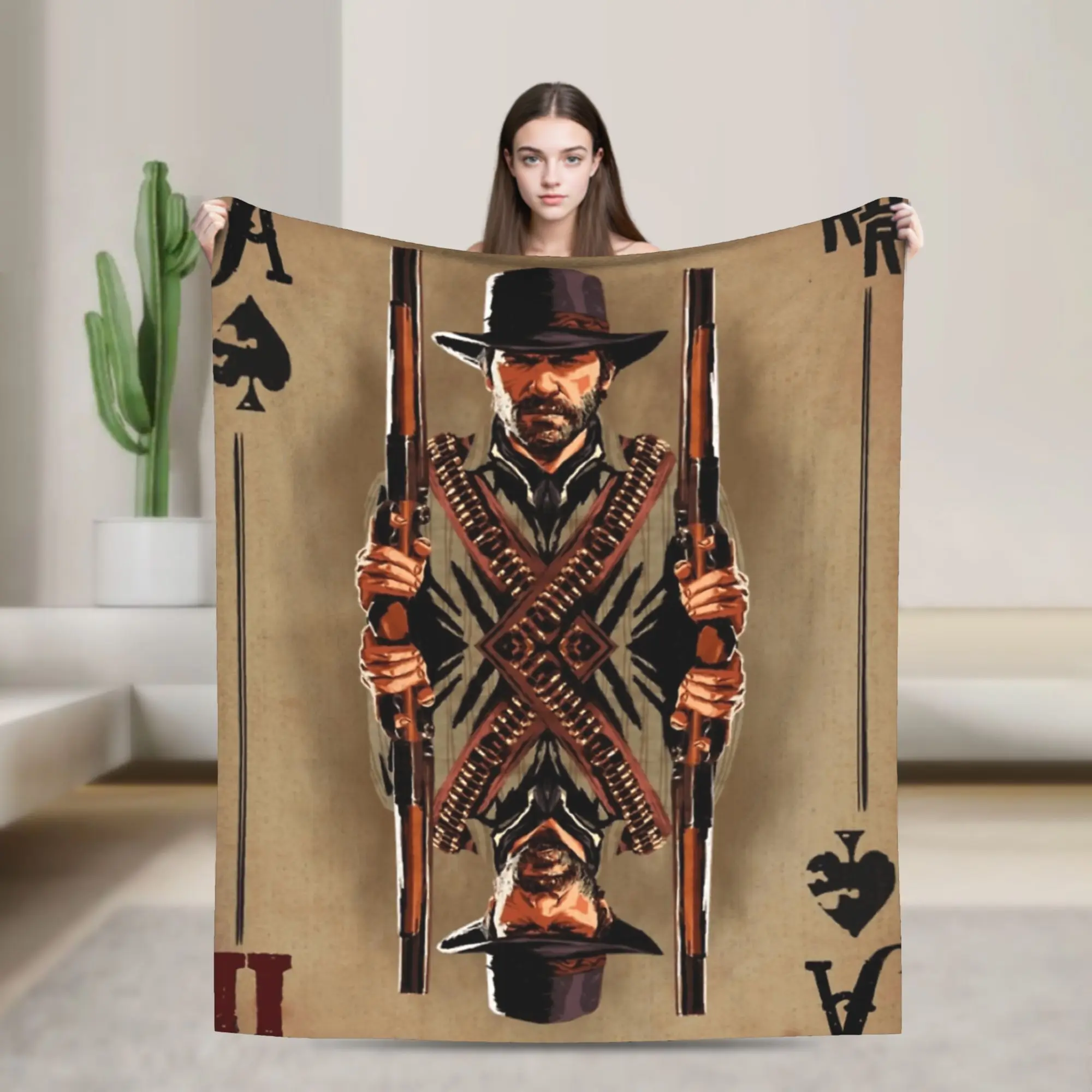 Arthur Morgan Red Dead Redemption Super Warm Blanket  Picnic Plush Throw Blanket Bedroom Flannel Bedspread Sofa Bed Cover