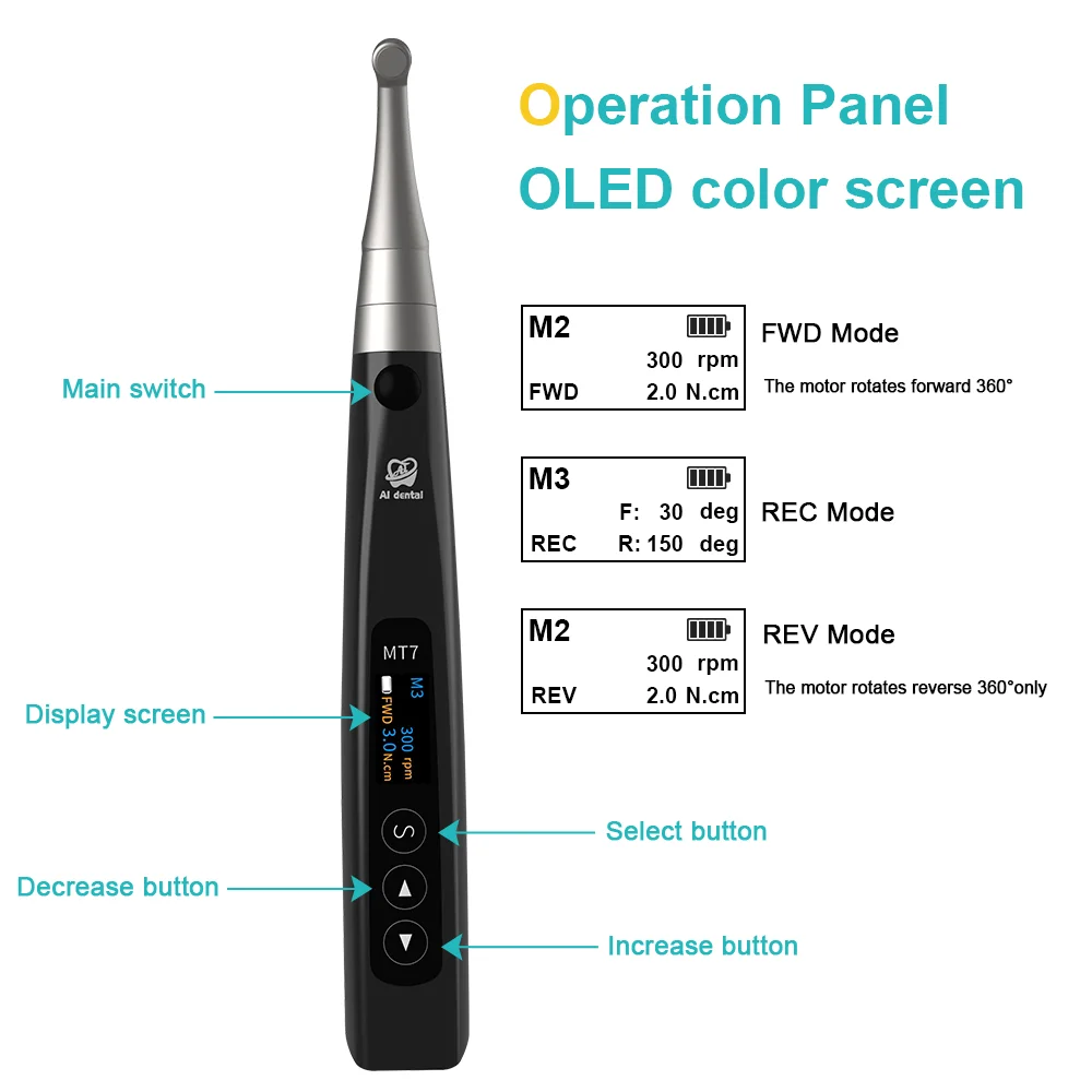 AI-AL-MI7/AI-Endo-MT7 Apex Dental Locator can dengan 16:1 Motor Endo nirkabel untuk perawatan saluran akar instrumen endodontik