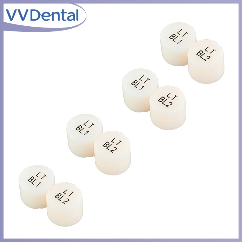 Dental Glass Ceramic Ingots Press Blocks Lithium Disilicate Block 10 Pieces HT/LT A1-BL3 Dentistry Veneer Material