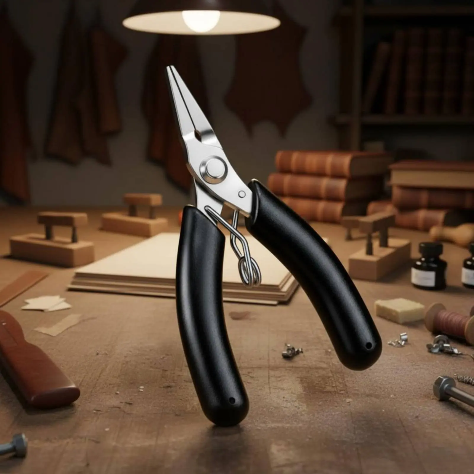 3 Pieces Mini Pliers Ergonomic Handle Mini Hand Pliers Small Plier Set Self-Opening Return Spring Manual Tool Hardened Metal