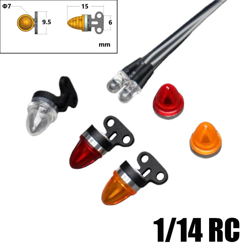 1/14 LED 3V Contour Lamp Width Light for 1/14 Tamiya RC Truck for SCANIA 770S R620 for VOLVO Arocs for MAN TGX Car