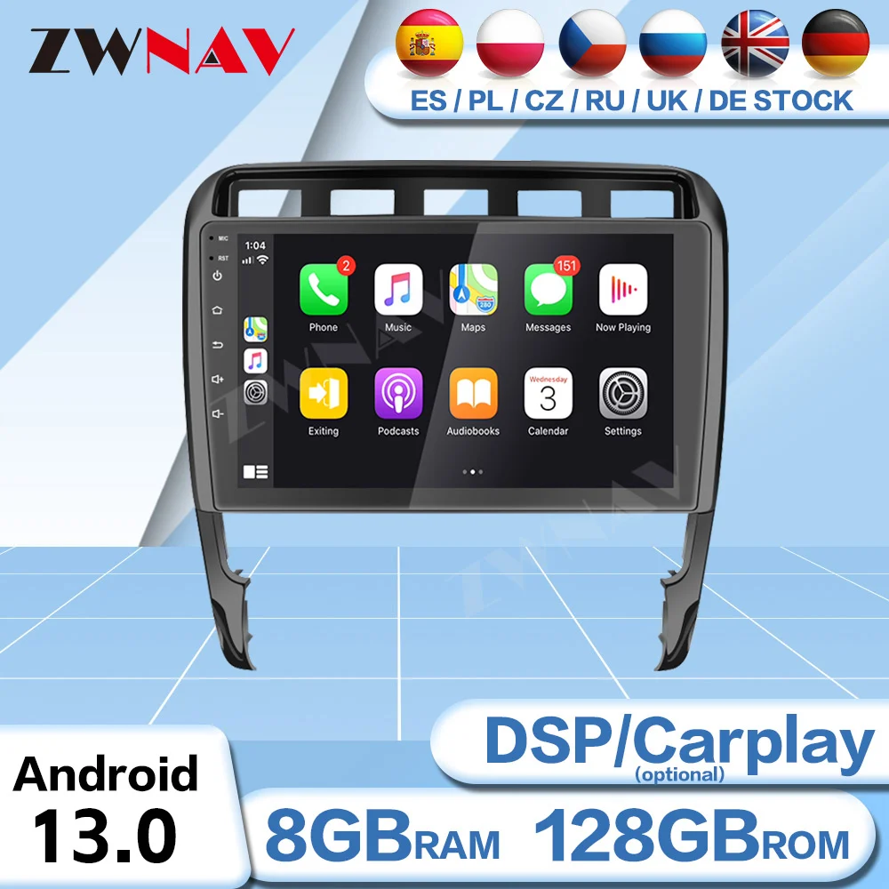

Для Porsche Cayenne 2002 ~ 2010 9-дюймовый смарт-экран Android Auto автомобильный радиоприемник стерео автомобильный мультимедийный GPS-навигатор головное устройство