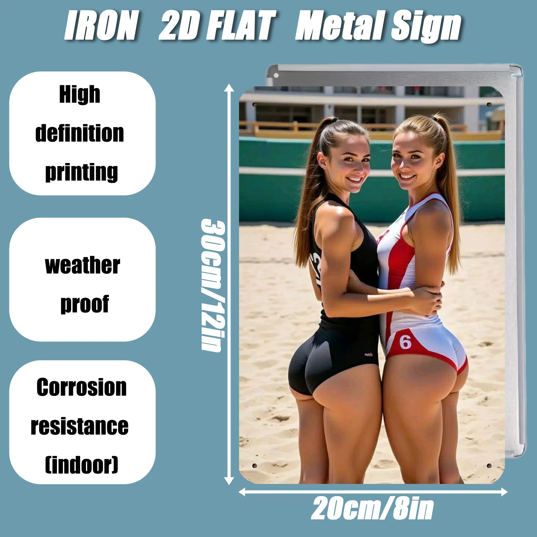Vintage Beach Volleybal Metal  - Home Security Yard Sign recensie en prijs
