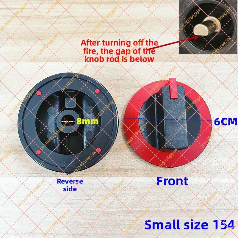 2Pcs 154 155 375 Plastic Red Gas Valve Knob for Griddle Stove Ignition Rotary Switch, Replacement Cooking Handle Parts