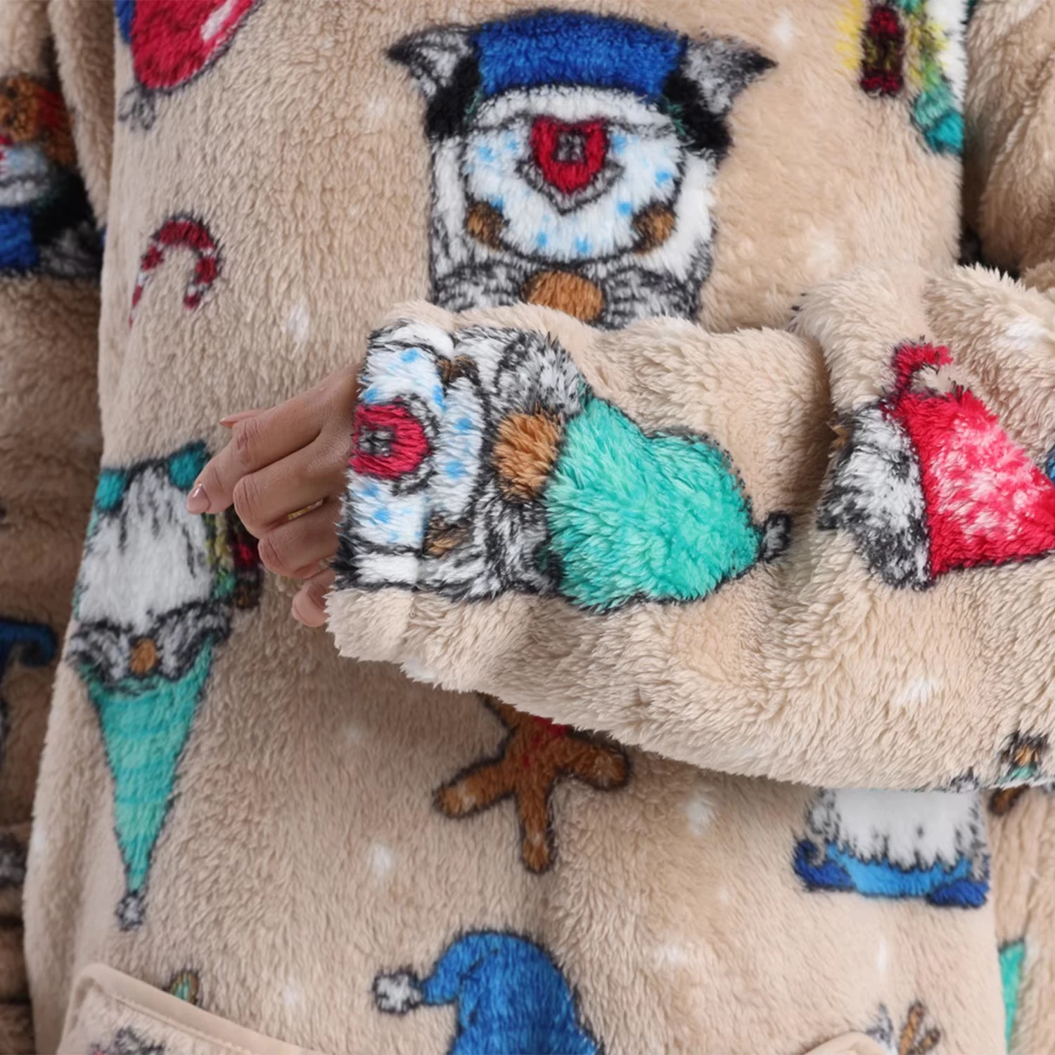 شتاء دافئ الصوف رقيق غامض بطانية هوديي سميكة يمكن ارتداؤها بطانية مقنعين بطانية للبالغين الرجال النساء هدايا عيد الميلاد #3