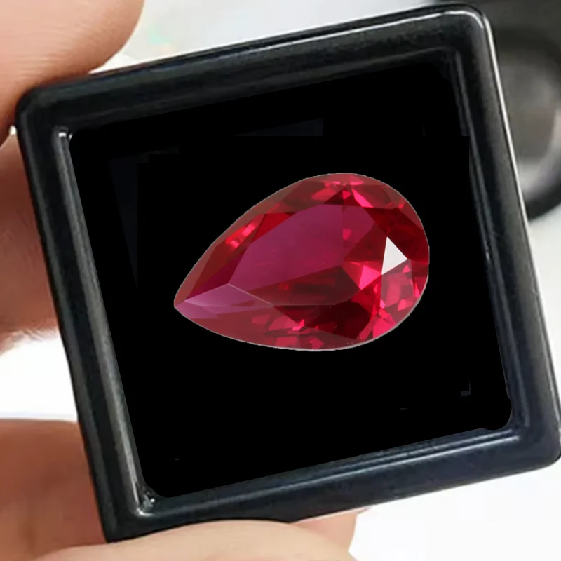 

Коробка с рубинами цвета «голубиная кровь» грушевидной формы, прошедшие УФ-тест, для изготовления/вставки в ювелирные изделия/коллекционирования/декоративных целей