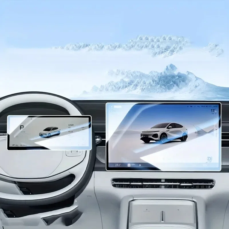 

2pcs For Xpeng G6 2023 2024 2025 Car Radio GPS Navigation Instrument Tempered Glass Protective Film Auto Interior Accessories