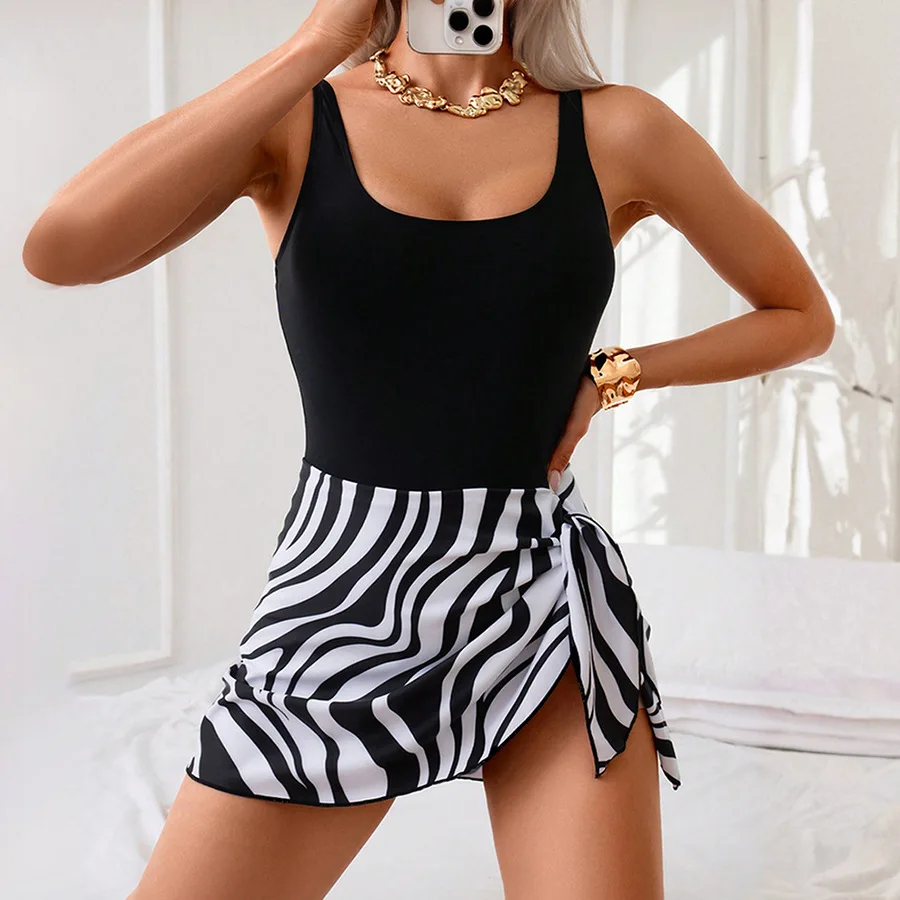 Mailot De Bain Femme Female Sexy Slim Fit Dress Swimsuit Printed One-piece Swimsuit Bikini Leopard Print  Bikini 2025 Women