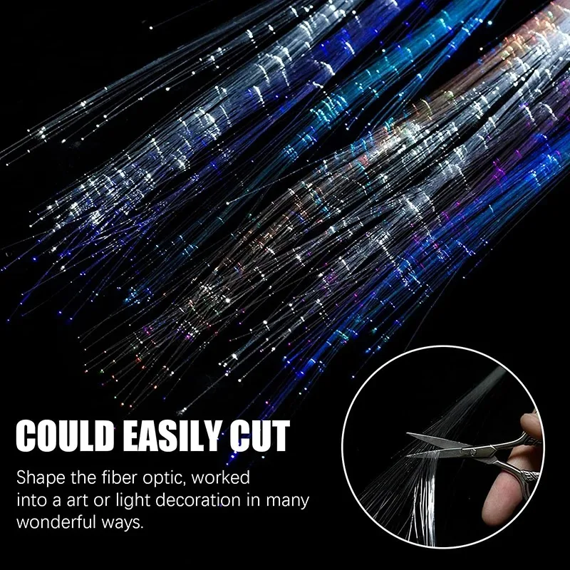 1-10PCS LED Glowing Hair Braid Neon Rope Light Glow in Dark for Halloween Xmas Decoration Party Favor Rave Accessory - view 3