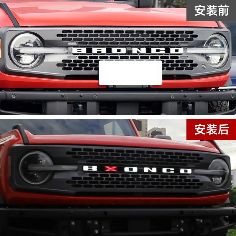 It Is Suitable for The Modification of Bronco Letter Lamp In The Net LED Luminous Word Plate Lamp Exterior Accessories