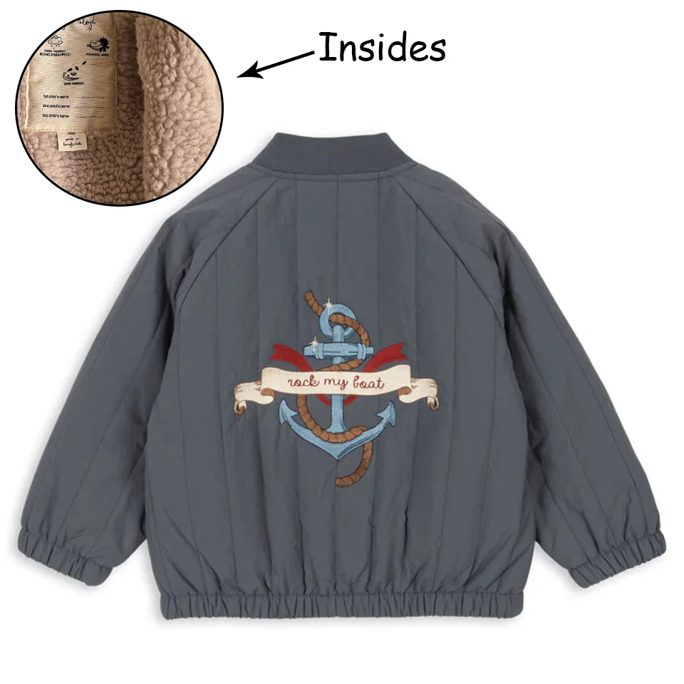 2024 Herfst Ks Baby Jongens Cartoon Katoen Fleece Bovenkleding Kinderen Winterkleding Peuter Meisjes Lamswool Jas Kind Borduren Jas