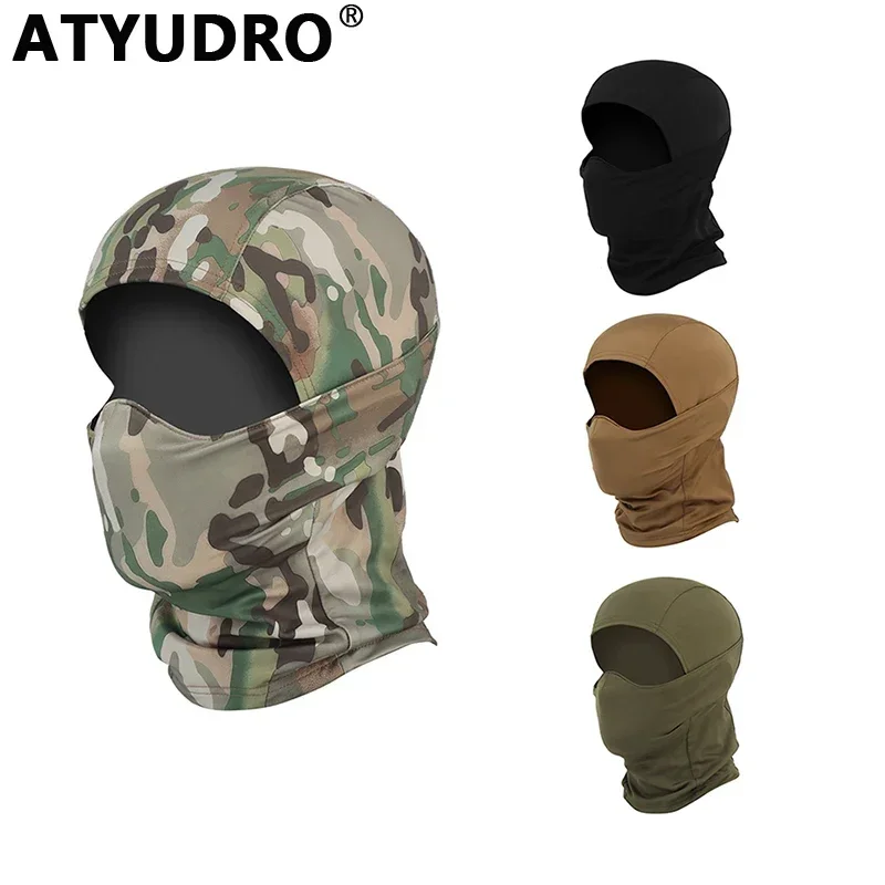 ATYUDRO Tactical Camping Hunting Full Face Headgear Mask Fishing Hiking Skiing Outdoor Wargame Hat Cycling Paintball Accesories