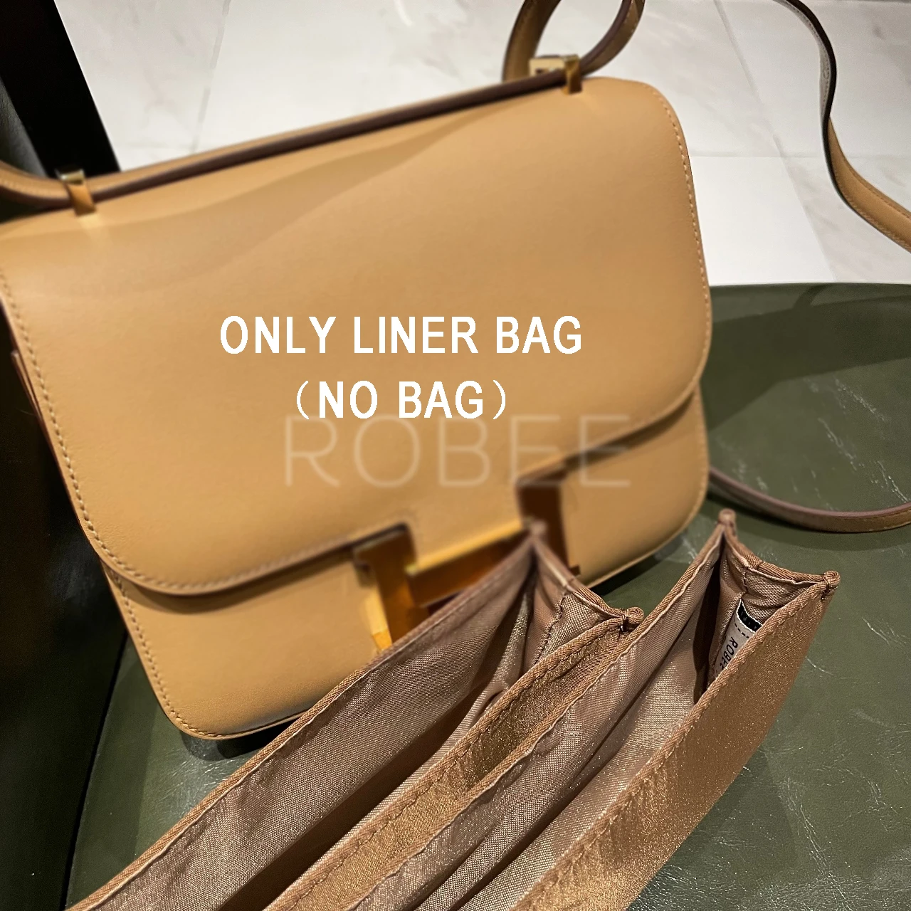 Bolsa de depósito interior para mujer, bolsa de almacenamiento y acabado para Hermes constance Kangkang mini19