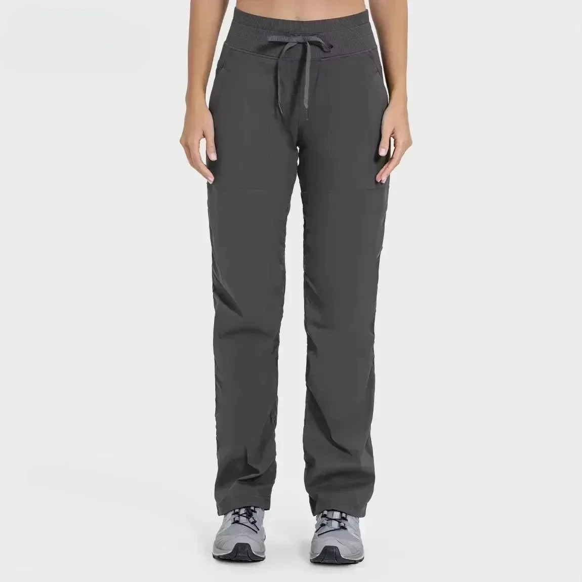 

Складные штаны для йоги Lemon Dance Studio, супер мягкие свободные брюки с микророгами для фитнеса, отдыха, спорта, эластичные брюки на шнурке