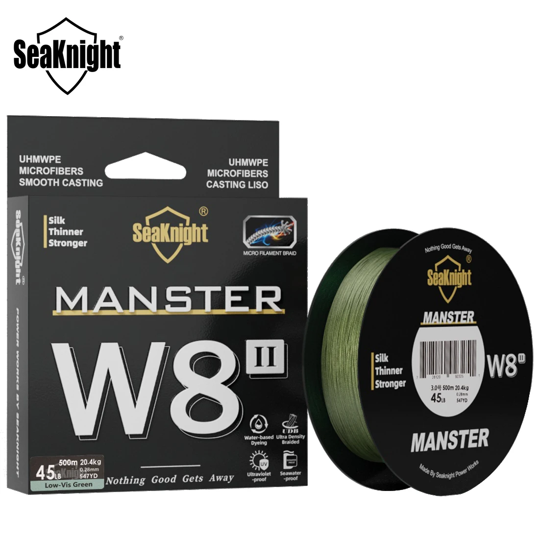 

SeaKnight MONSTER/MANSTER W8 150M Fishing Line Braid 8 Strands Super Smooth Line PE Multifilament Wide Angle Technology Braided