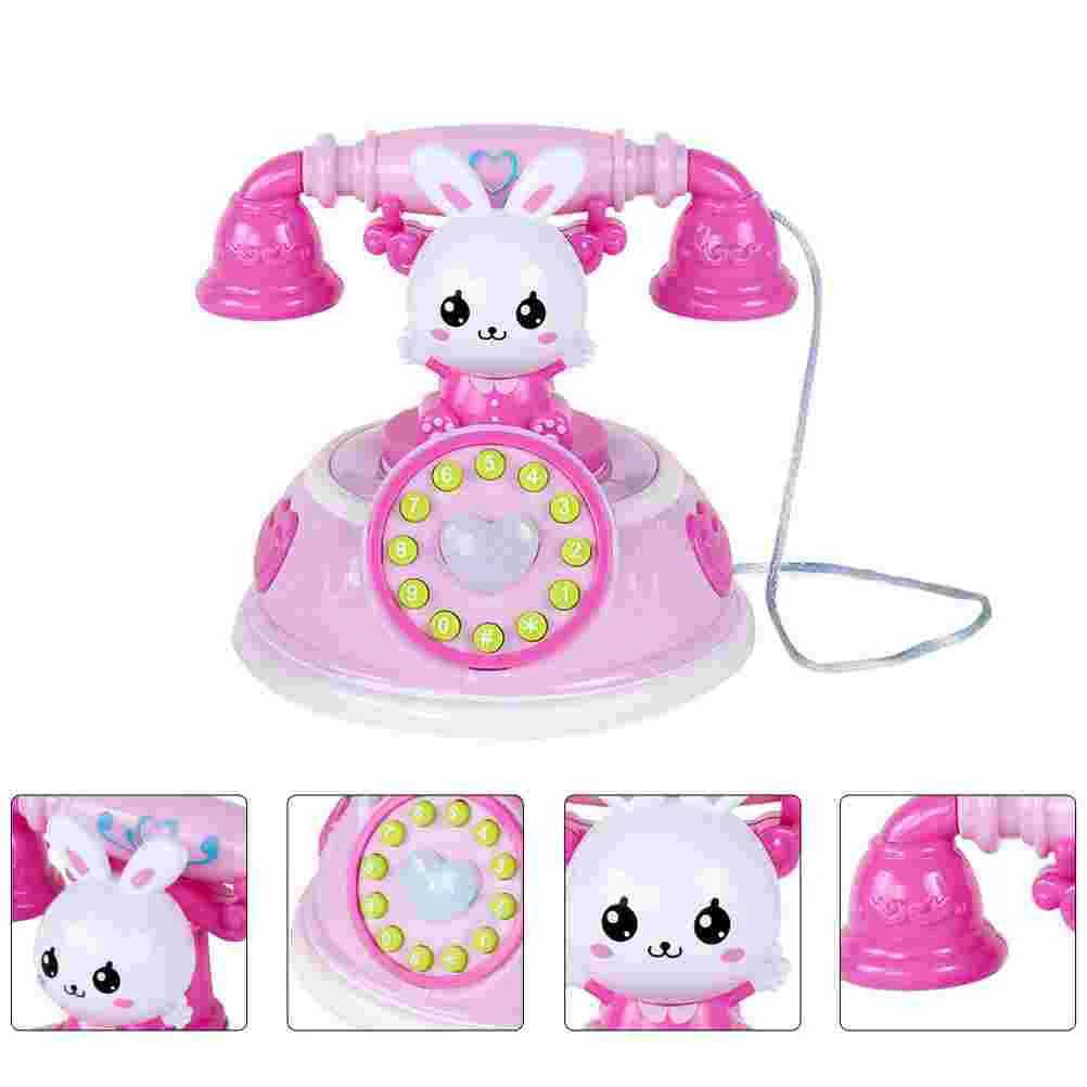 

Girl Simulated Telephone Child Toy Early Developmental Rotary Model Plastic Kids Fake Role-playing