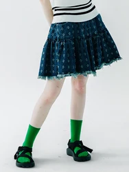 Imakokoni-minifalda de mezclilla ahuecada, Original, de algodón puro, informal, 234126