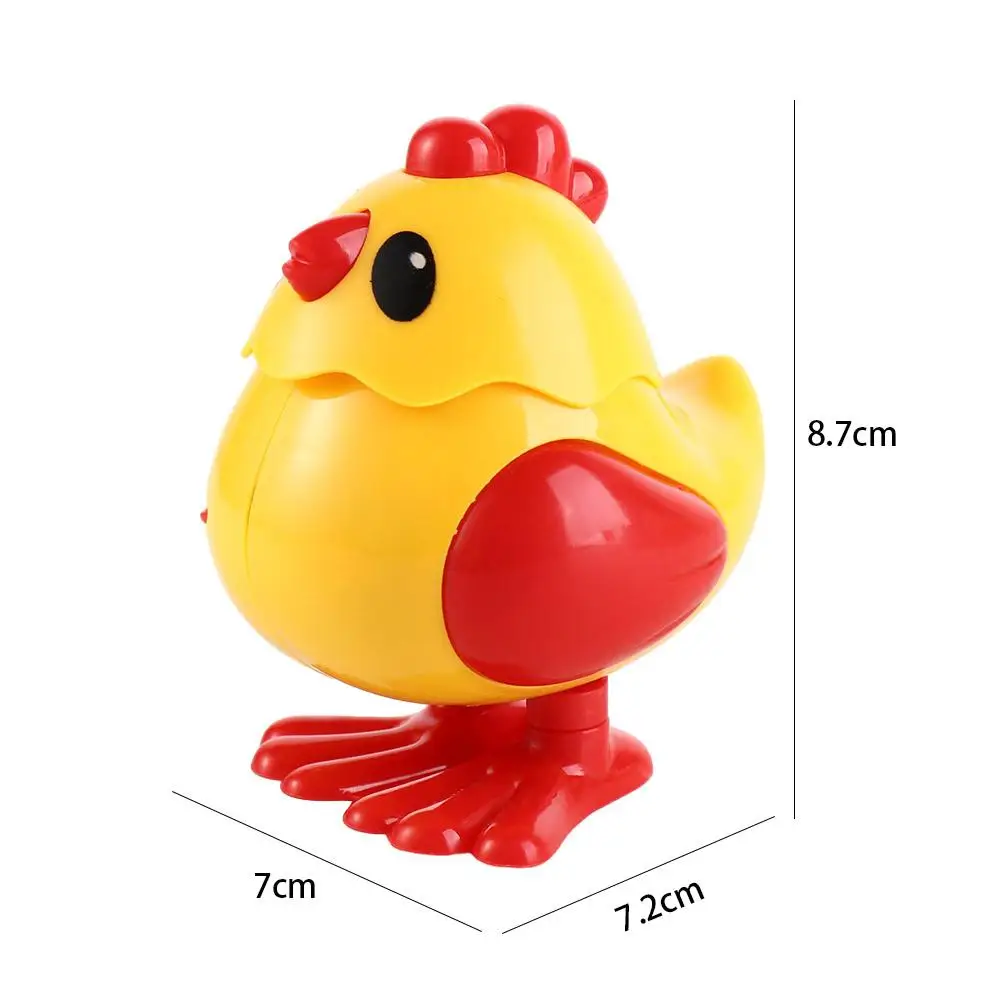 Plastics Girls Wind-Up Spring Chicken Toy Chicken Simulation Wind Up Jumping Chicken Toy Mini Wind-Up Spring