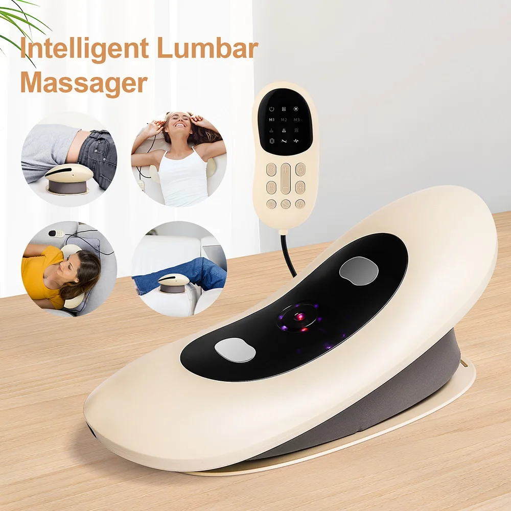 Electric Lumbar Traction Massager Adjustable Vibration Waist Massager Waist Spine Support Back Massage Machine Waist masajeador