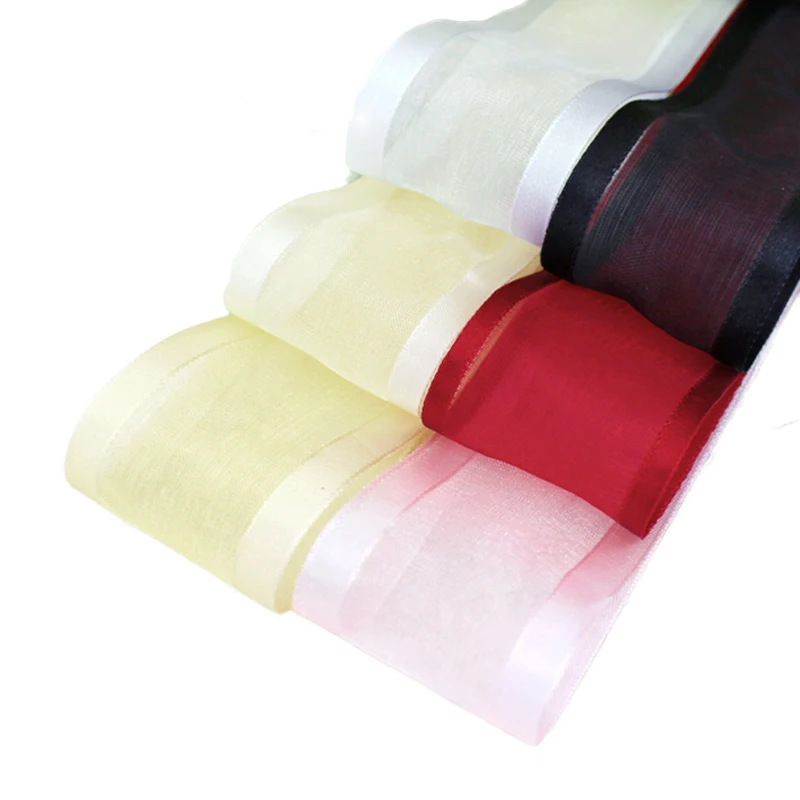 (50 yards/roll) Organza ribbon Soft Broadside wholesale gift wrapping decoration ribbons (20/25/40mm)