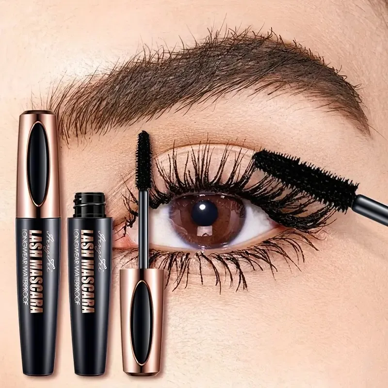 Waterproof, thick and curling mascara firmly fixes the eyelashes, making them look like your own natural eyelashes and enlarging