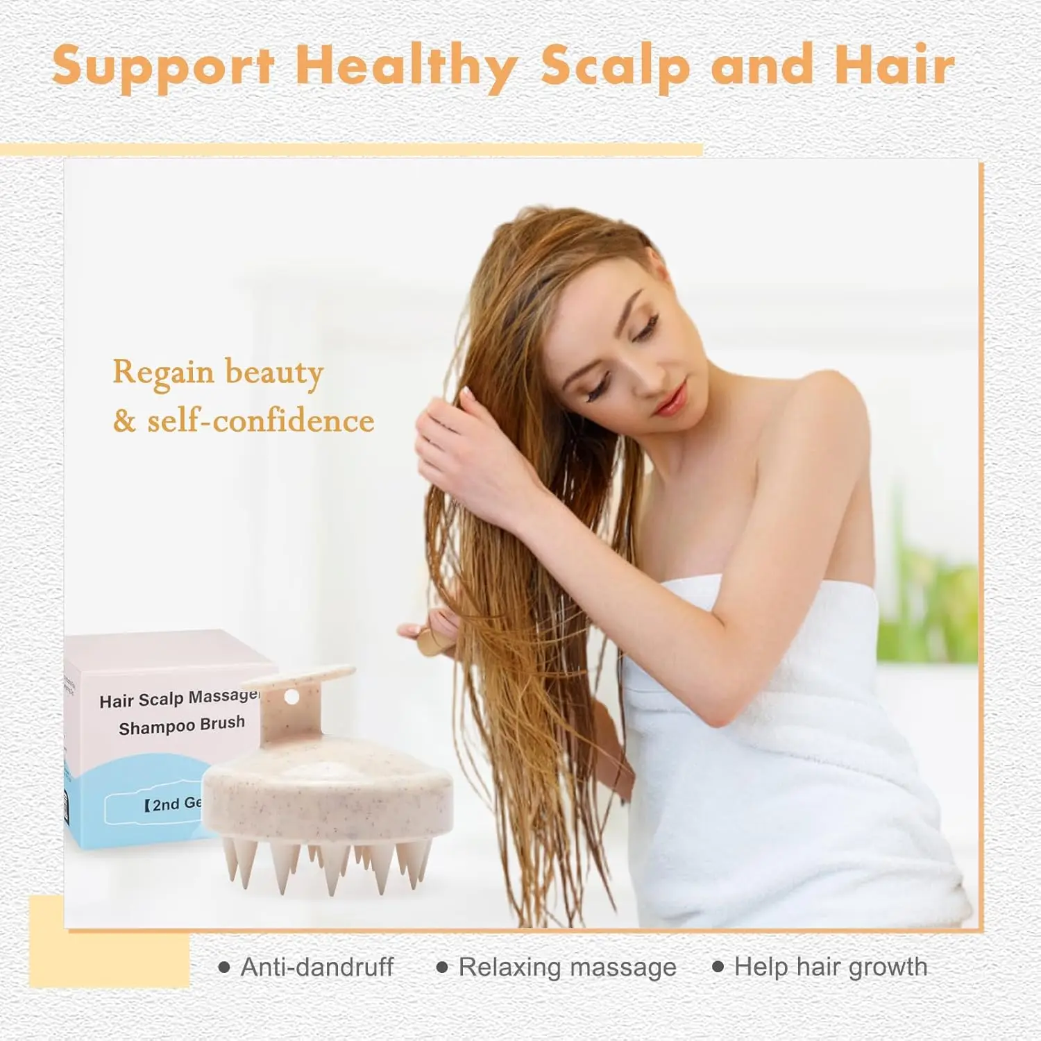 

Щетка для волос 2-в-1, из пшеничной соломы и силикона, для сухого массажа и влажного мытья, 4 цвета, бережный уход за кожей головы