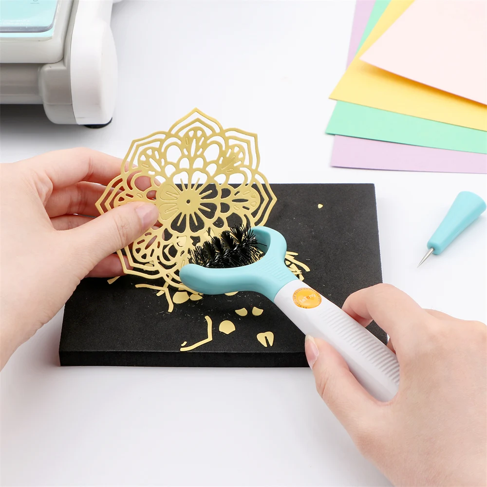 Useful Paper Blossom Tools All-In-One Paper Sculpting Tool Kit&Die Brush Flower Mold Tray For Create Dimensional Flower Cleaning