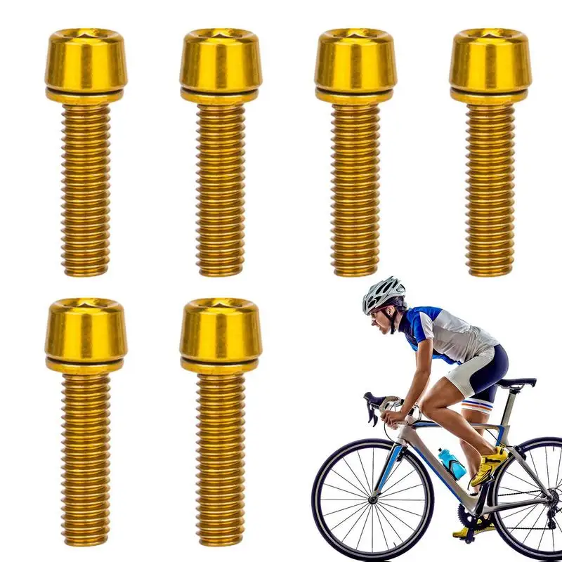 

Bicycle Stem Screws Mountain Bike Stem Screws Parts Anti-Rust Fixing Accessory For Mountain Bikes Road Bikes And City Bikes