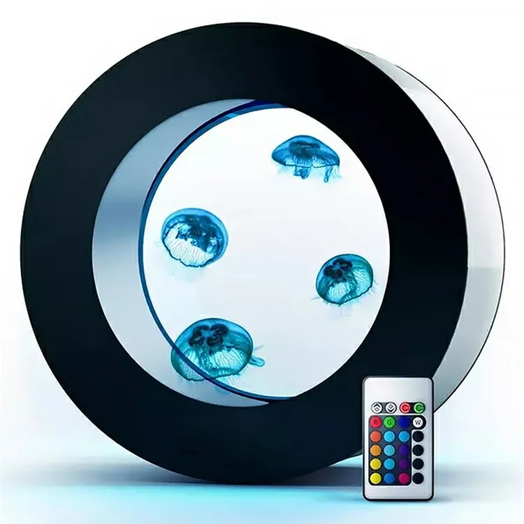 O-shaped Jellyfish Aquarium for Display, Tabletop Jellyfish All-in-one Fish Tank