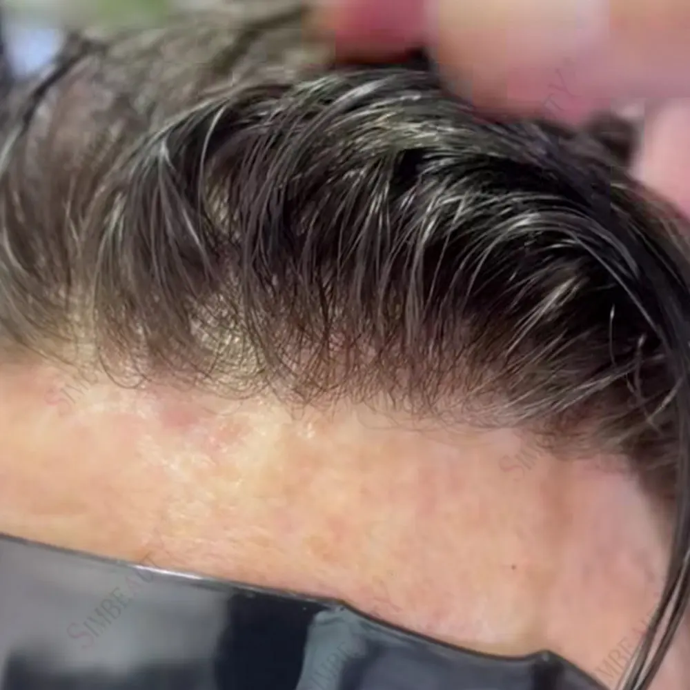 

Undetectable 0.02mm Super Thin Skin Toupee Men's Hair Capillary Prosthesis Realistic Man Human Hair Wig Microskin Hair System