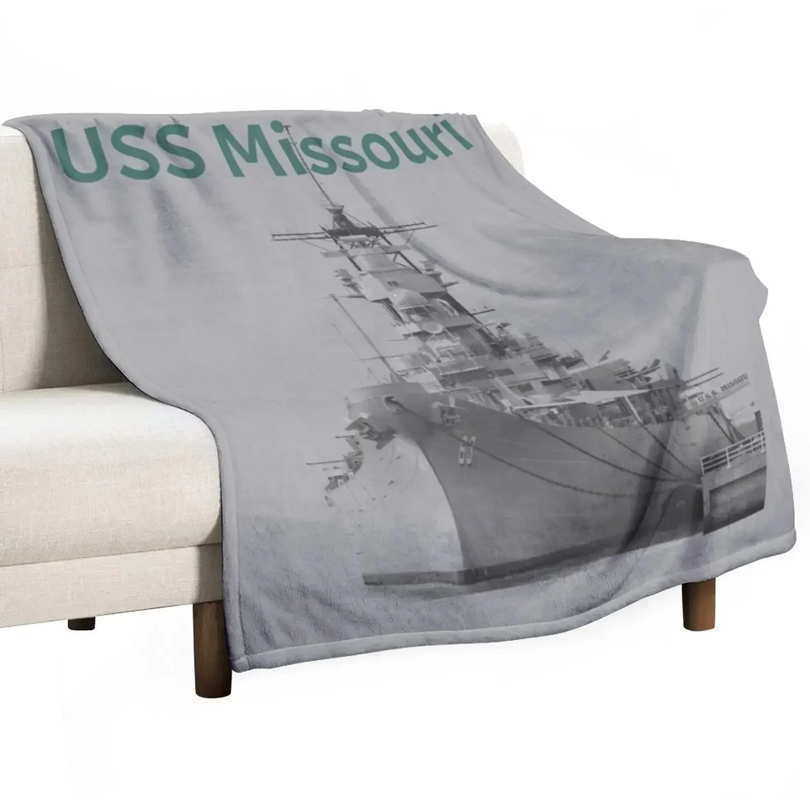 Proud Ship USS Missouri Throw Blanket Vintage heavy to sleep Blankets