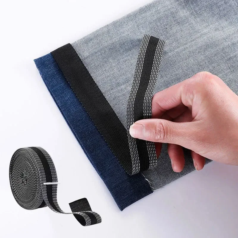 Self-Adhesive Pants Paste Hem Tape Iron On Pants Edge Shorten Repair Sewing Accessories Suit Jeans Pants Sewing Fabric Tape