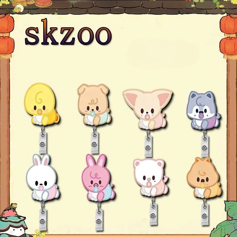 

Leebit Bbokari Jiniret Cute Creative Anime Character Telescopic Easy-Pull Buckle High-Appearance Personalized Cartoon Decoration