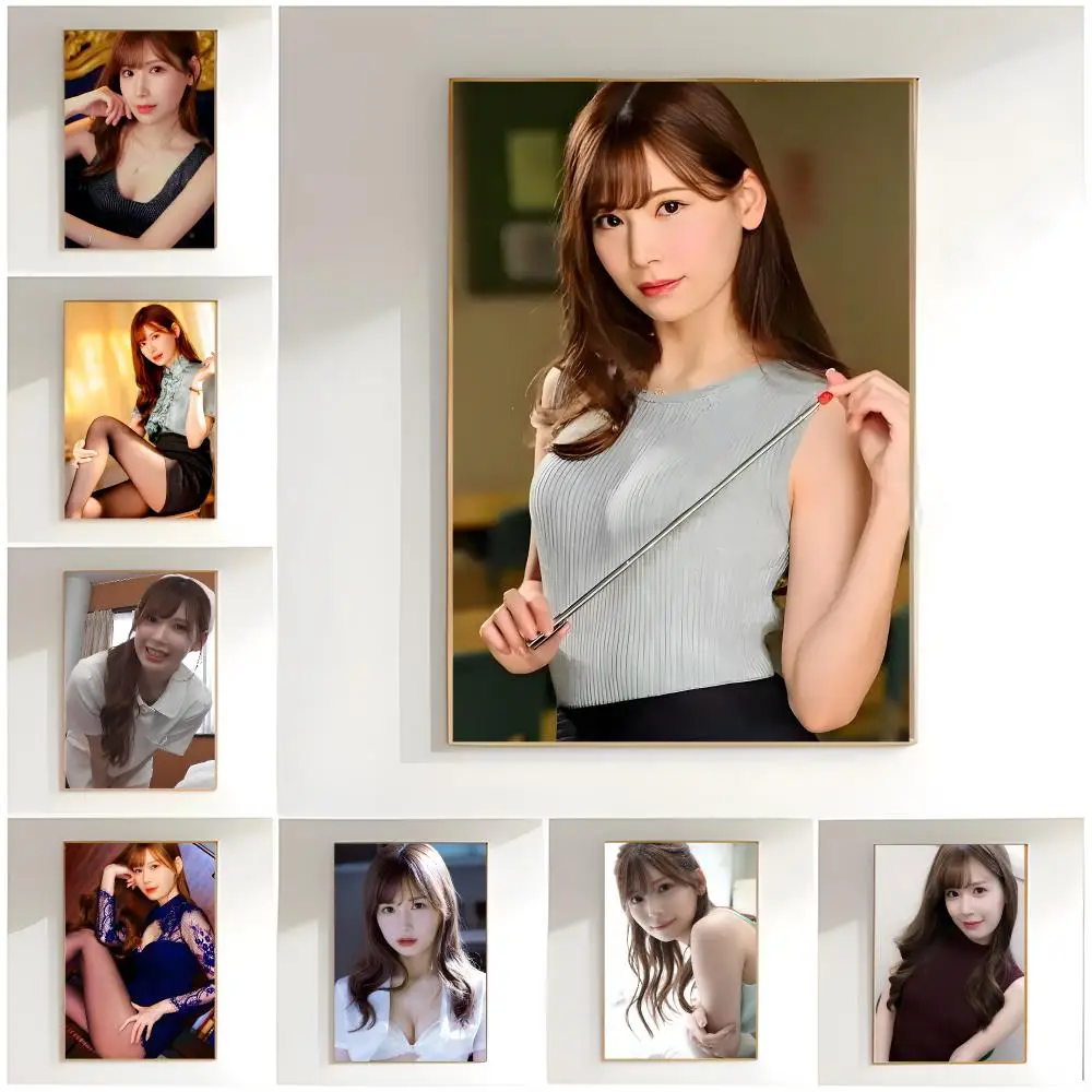 charming actress t-tsumugi akari Poster Classic Wall Art  Home Decor  Peel and Stick Unframed